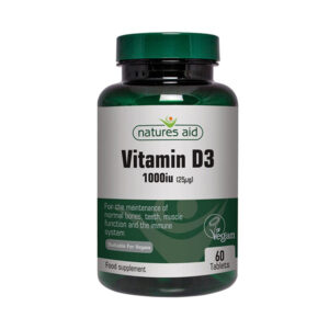 Vegan Vitamin D3 1000iu 60 Tablets - Natures Aid
