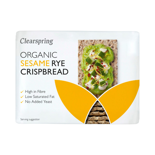 Organic Sesame Rye Crispbread - Clearspring